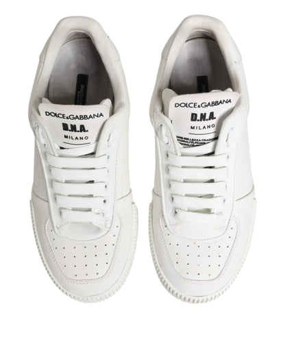 Dolce & Gabbana White Miami Leather Low Top Sneakers Shoes