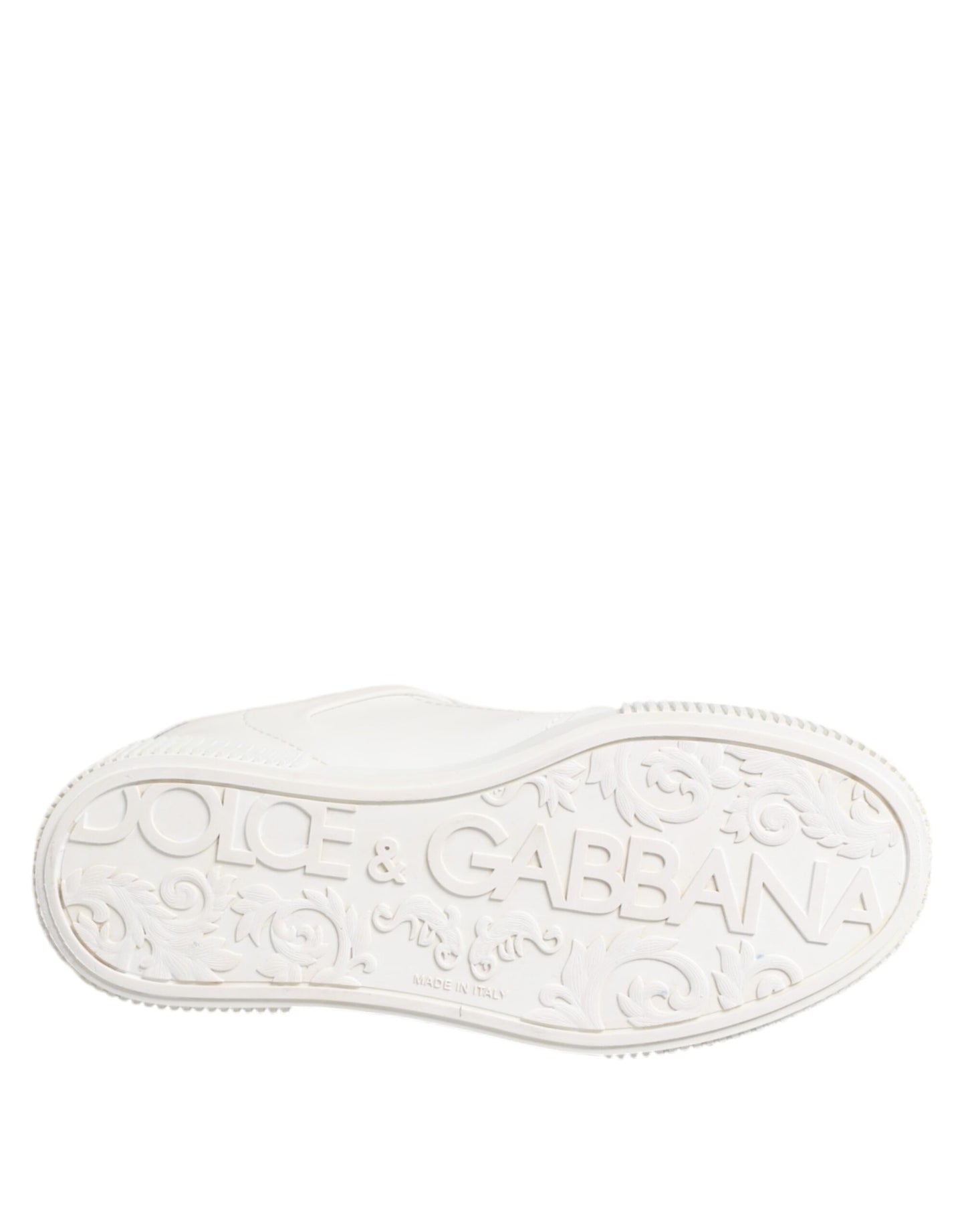 Dolce & Gabbana White Miami Leather Low Top Sneakers Shoes