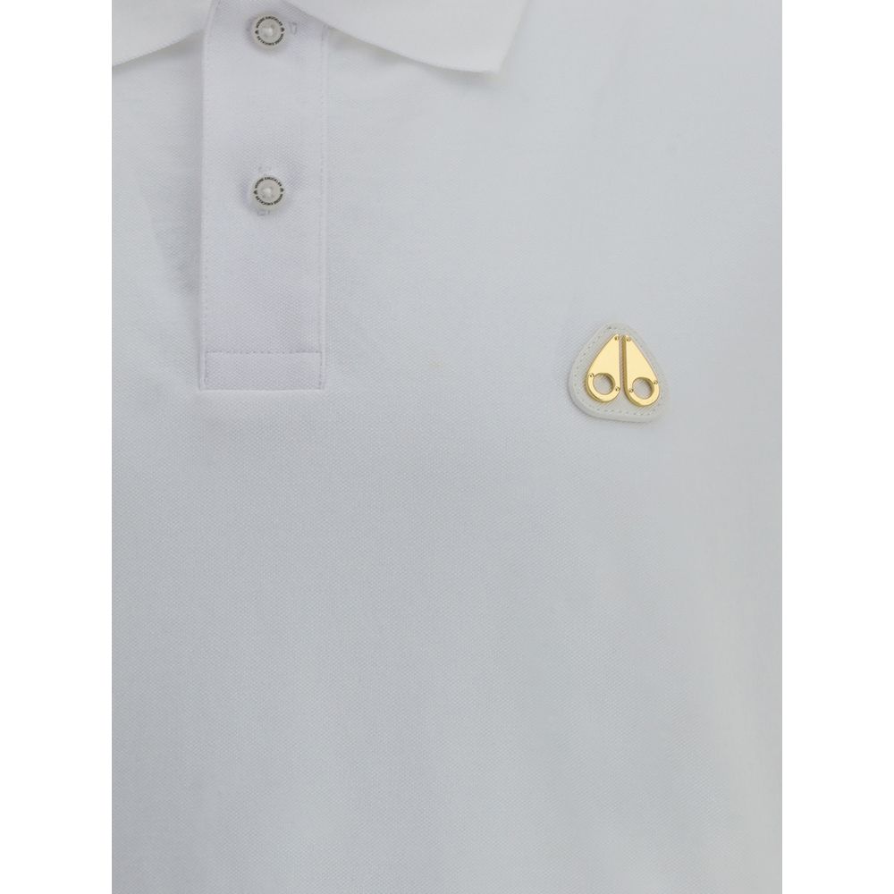 Moose Knuckles White Cotton Polo Shirt