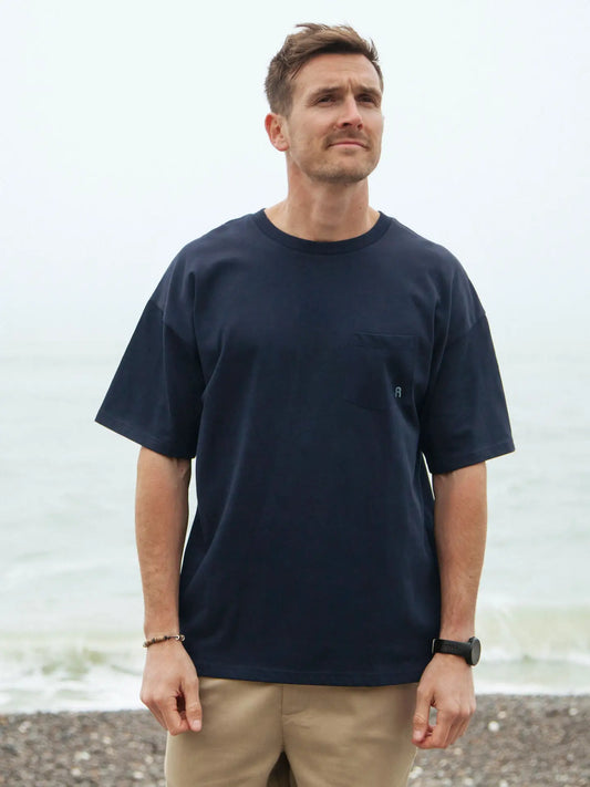 Men's Oversized Pocket T-Shirt Midnight Blue
