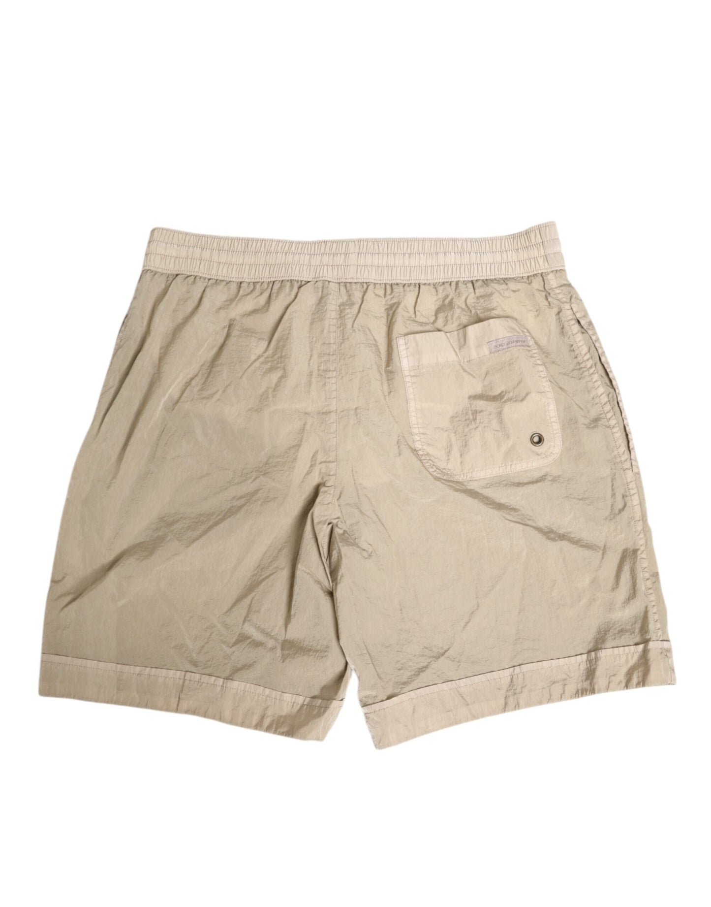 Dolce & Gabbana Beige Nylon Beachwear Men Boxer Short Swimwear