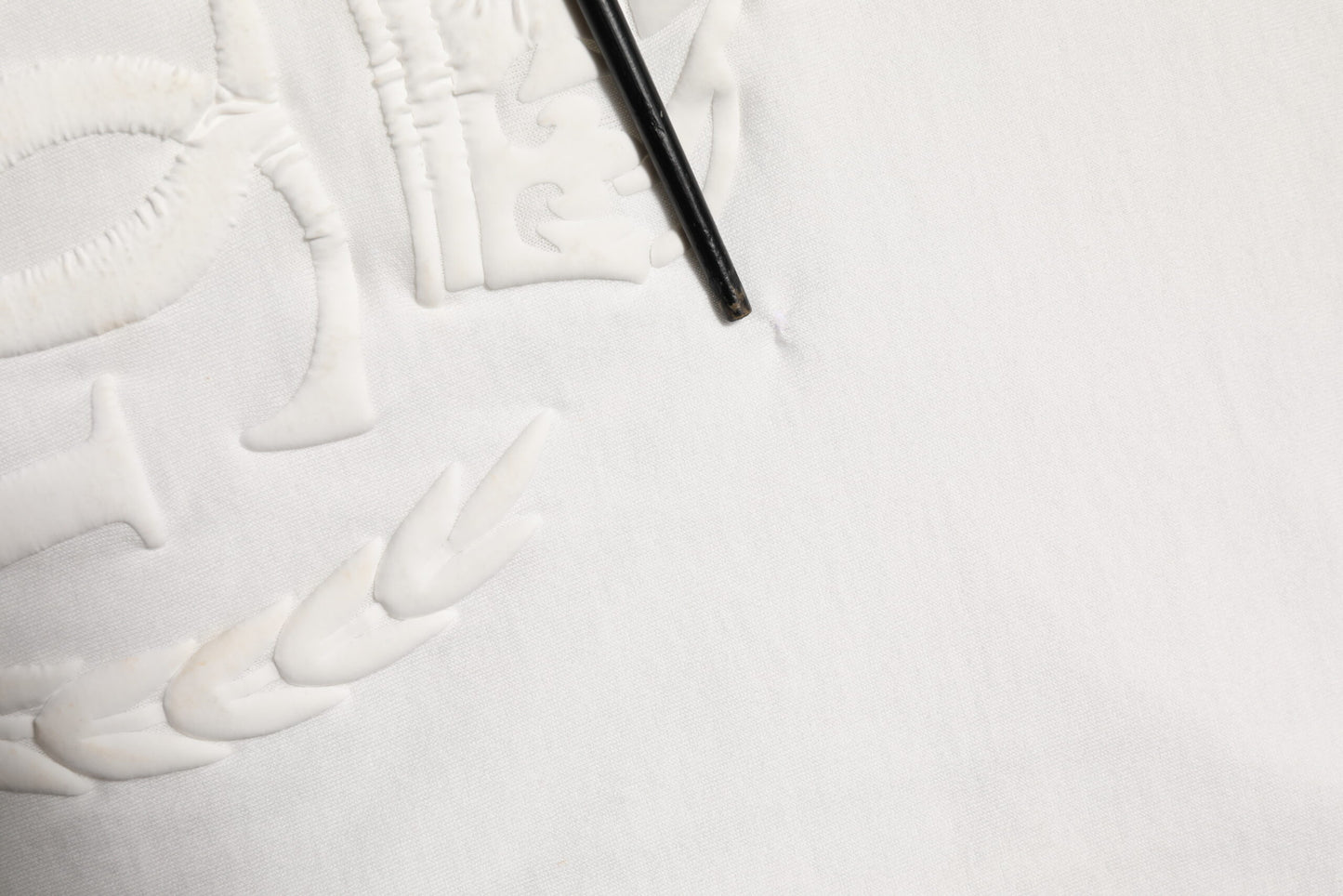 Dolce & Gabbana White Cotton DG Crown Embossed Men T-shirt