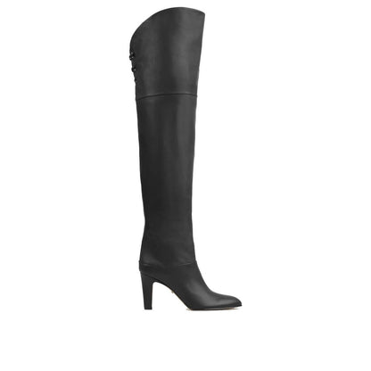 Chloé Black Calfskin Over The Knee