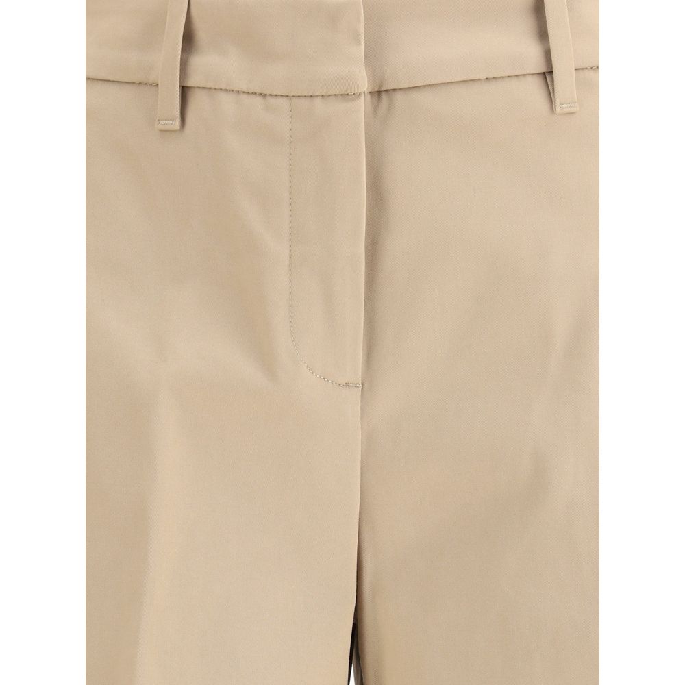 True Royal Beige Cotton Casual Pants