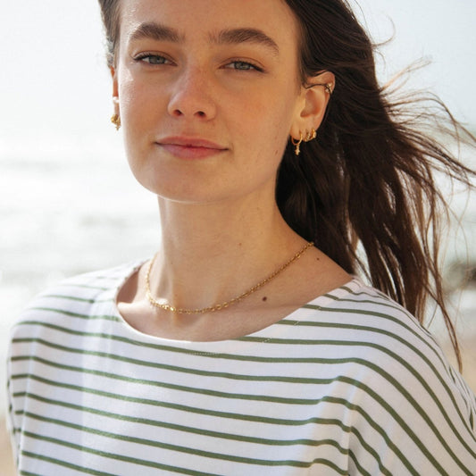 Striped Boat Neck Top  Solent Stripes