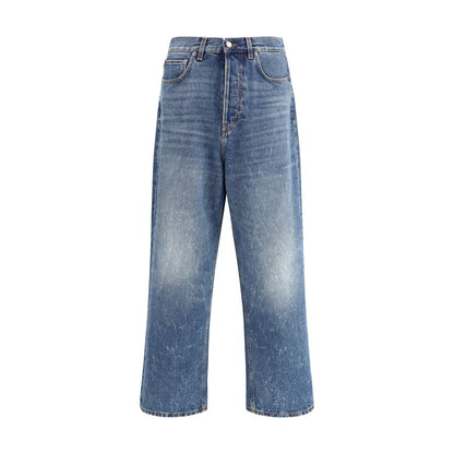 Haikure Light Blue Cotton Relaxed Fit Jeans