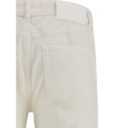 PT Torino White Cotton Casual Pants