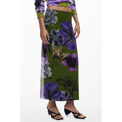 Desigual Green Polyester Women Skirt