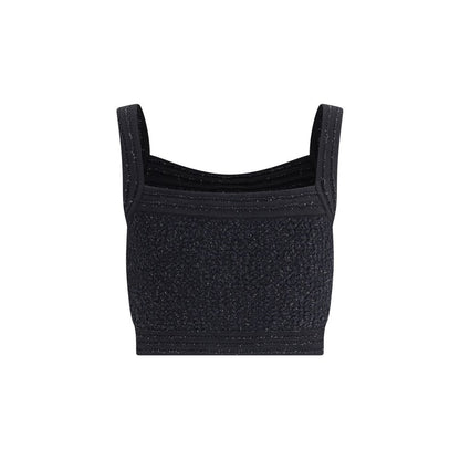 Balmain Black Polyamide Top