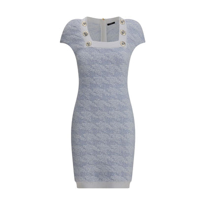Balmain Light Blue Polyamide Casual Dress