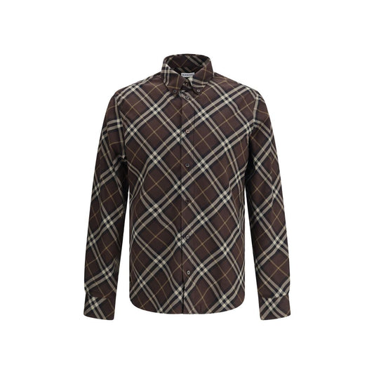Burberry Brown Cotton Pattern Shirt