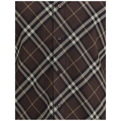 Burberry Brown Cotton Pattern Shirt