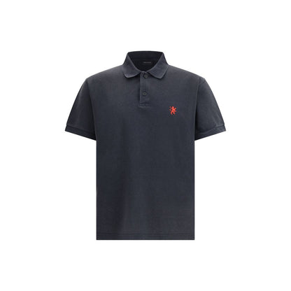 Balenciaga Black Cotton Polo Shirt