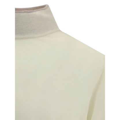 Cruna Cream Wool Turtleneck