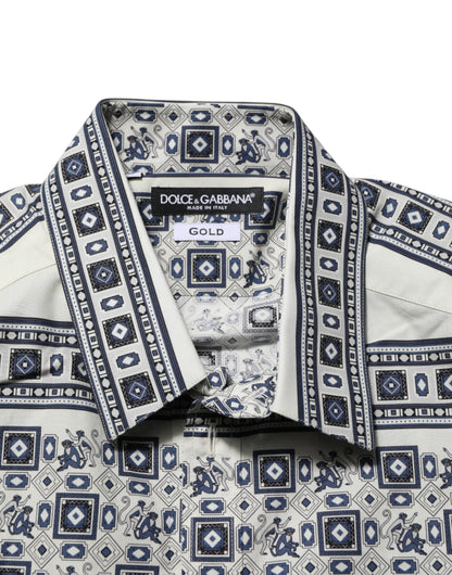 Multicolor Monkey Tie Print GOLD Dress Shirt