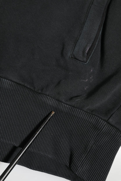 Dolce & Gabbana Black Logo FullZip Hooded Sweatshirt Sweater