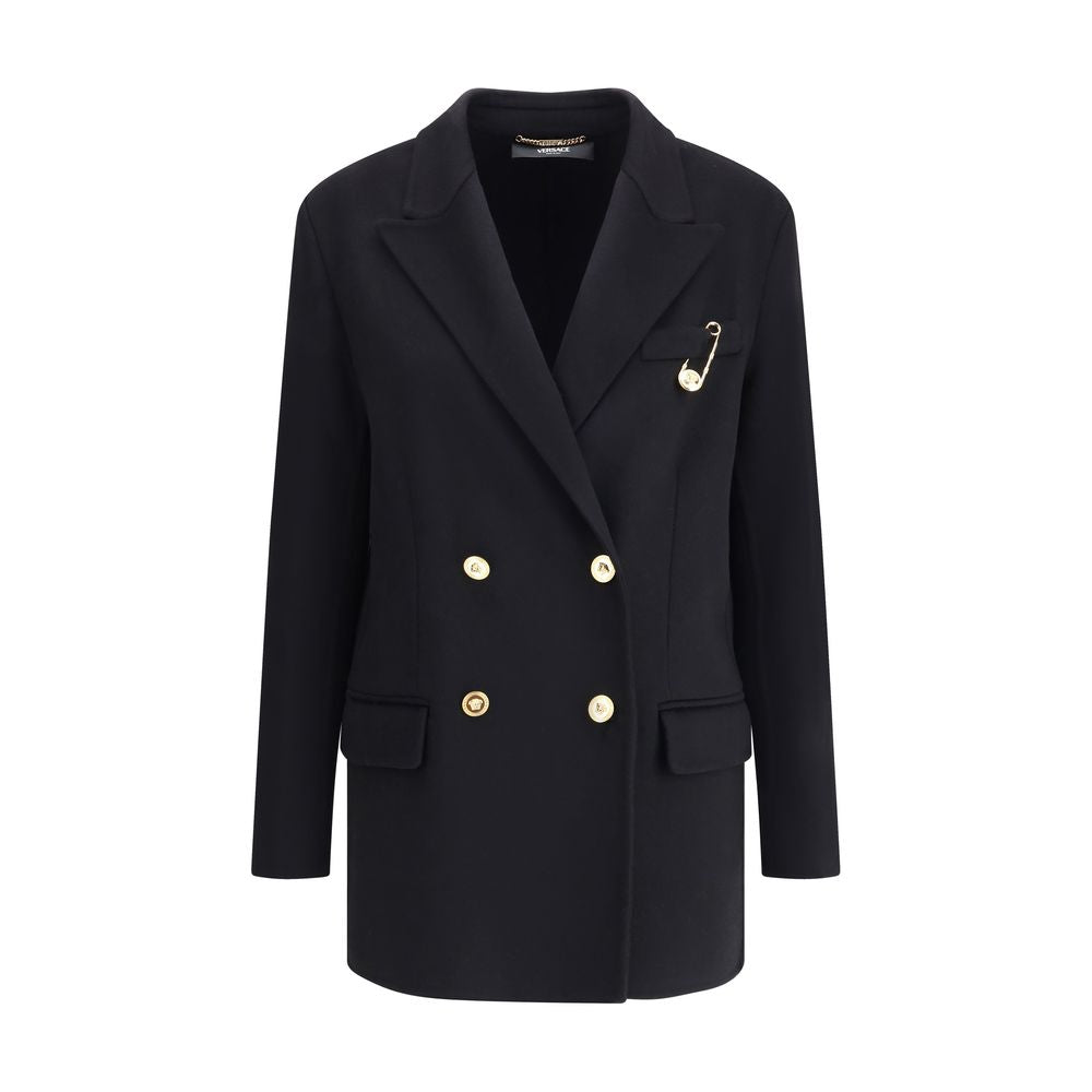Versace Black Cashmere Coat