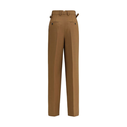 Ami Paris Brown Wool Casual Pants