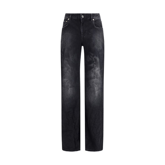 Balenciaga Black Cotton Relaxed Fit Jeans