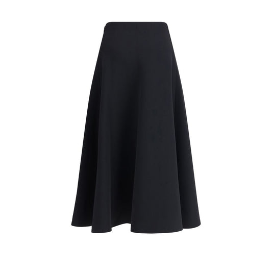 Jacquemus Black Cotton Midi Skirt
