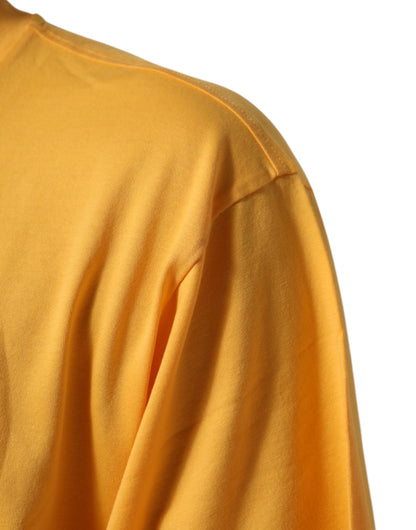 Dolce & Gabbana Yellow Secret Graden Floral Cotton CrewNeck T-shirt
