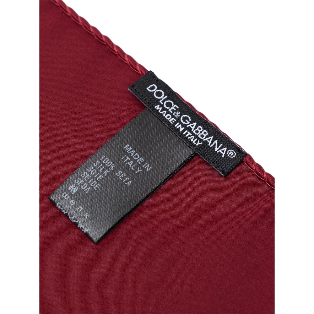 Dolce & Gabbana Red Silk Pocket Square