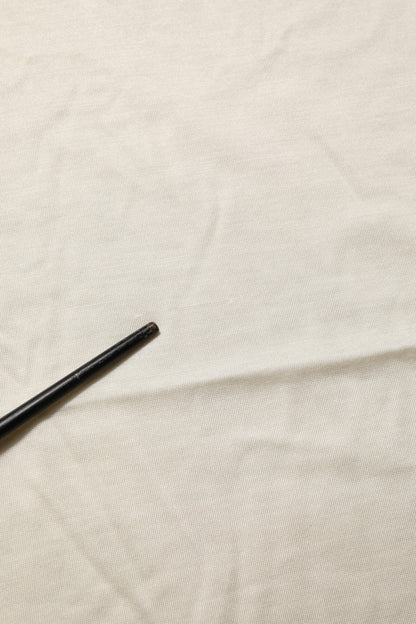 Dolce & Gabbana Off White Silk Crew Neck Short Sleeve T-shirt