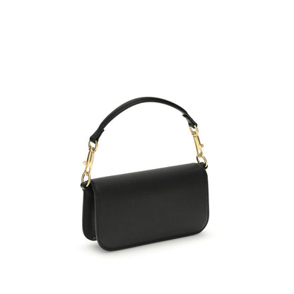 Valentino Garavani Black Calf Leather Bos Taurus Shoulder Bag
