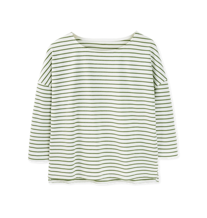 Striped Boat Neck Top