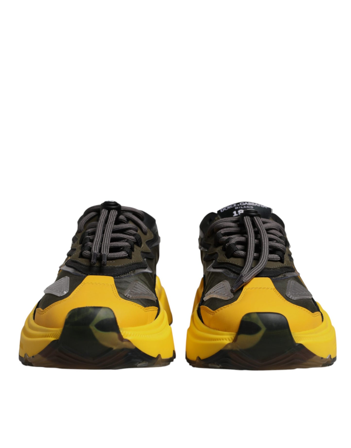 Dolce & Gabbana Black Yellow Daymaster Low Top Sneakers  Shoes