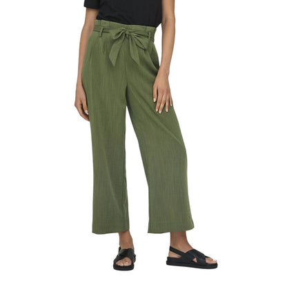 Only Green Viscose Casual Pants