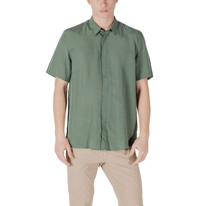 Antony Morato Green Lyocell Shortsleeve Shirt