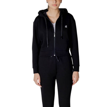 Armani Exchange Black Cotton Hoodie