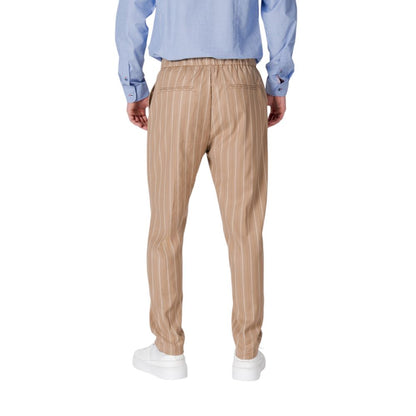 Gianni Lupo Beige Polyester Pants