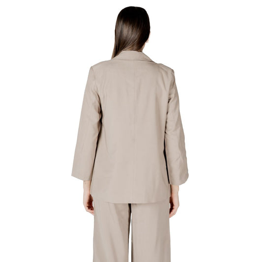 Only Beige Viscose Blazer