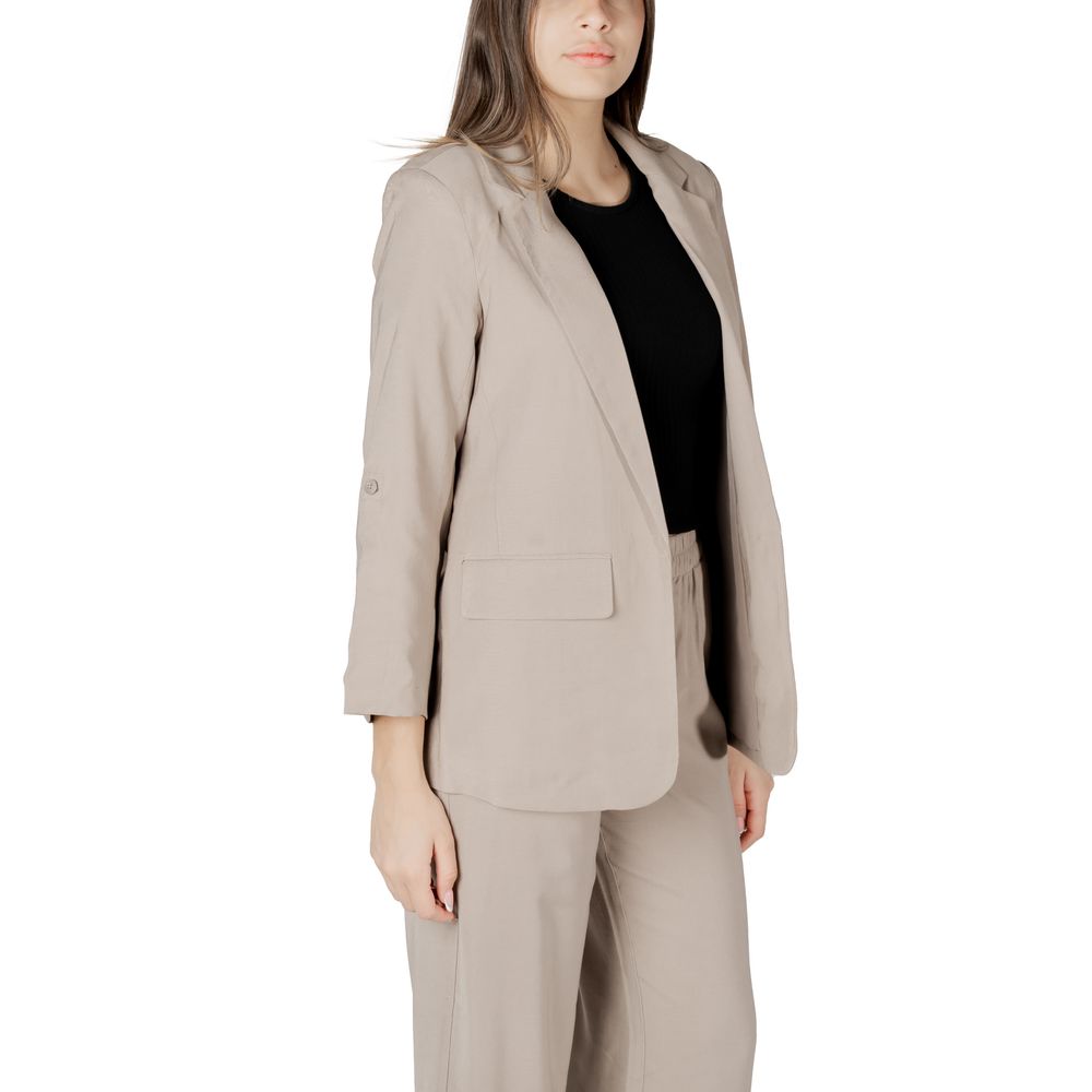 Only Beige Viscose Blazer