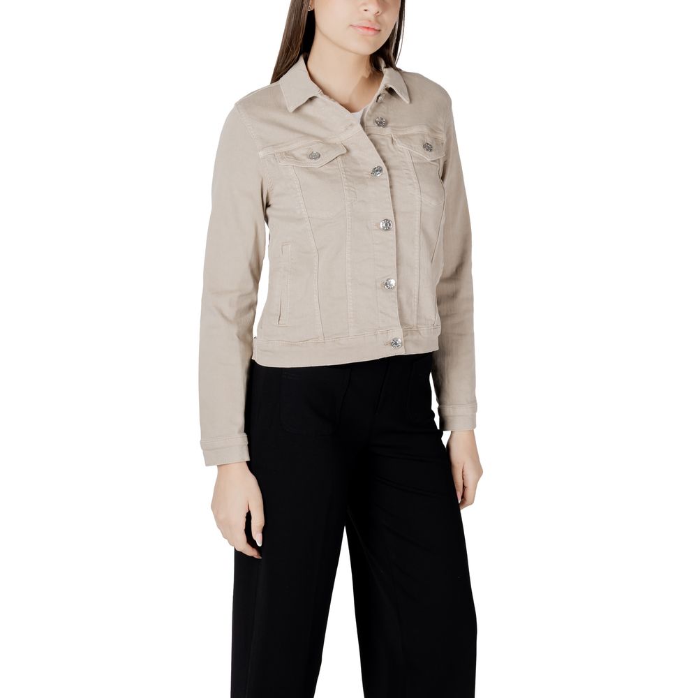 Street One Beige Cotton Denim Jacket