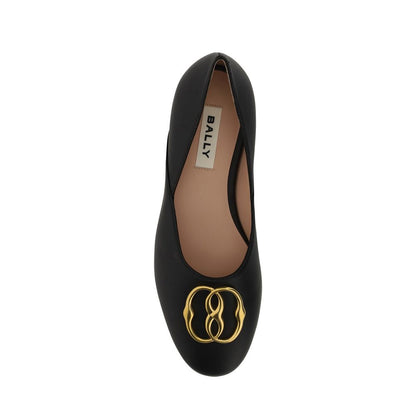 Bally Black Calfskin Ballet Flats