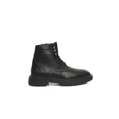 Cerruti 1881 Black Calfskin Men Boot