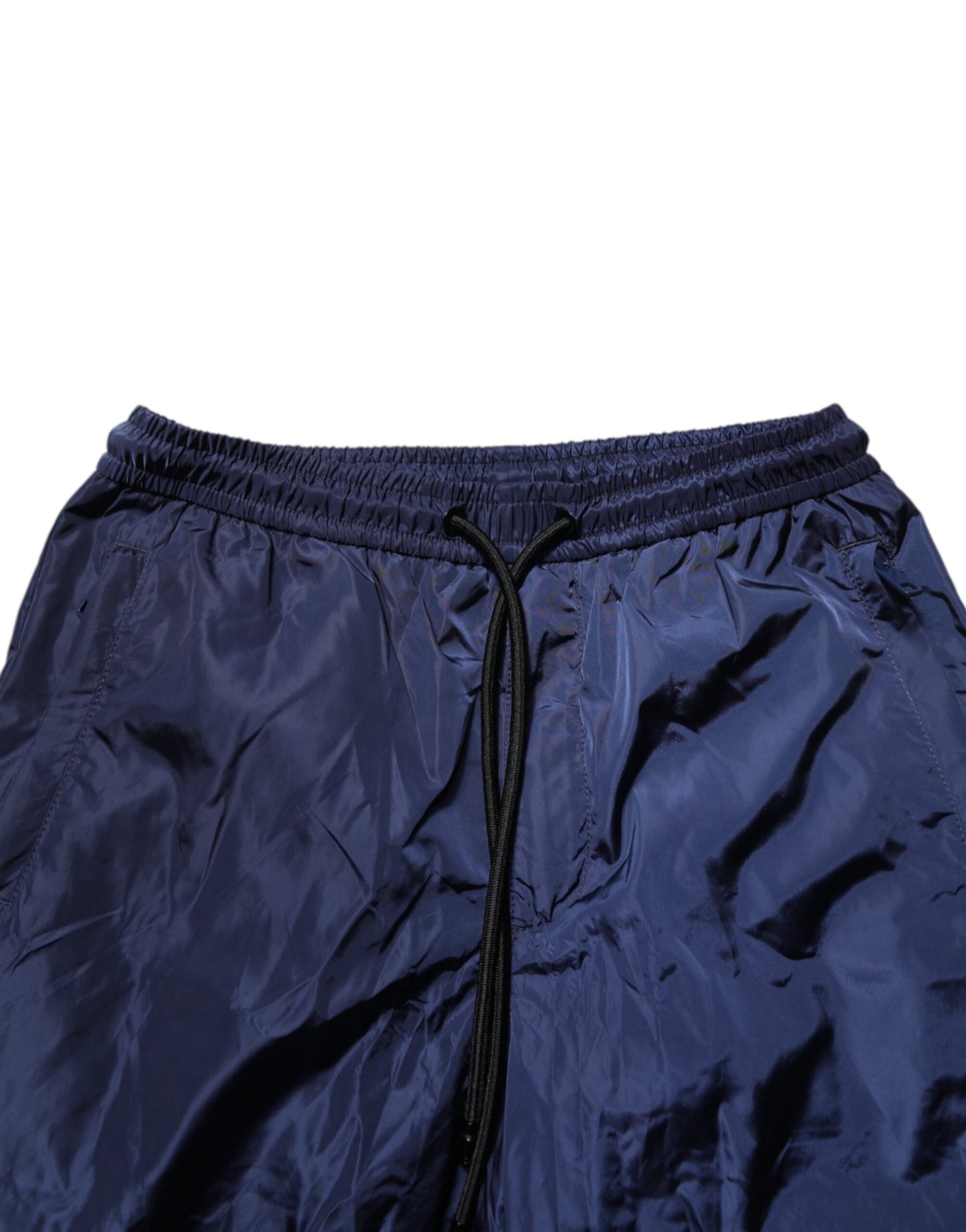 Dolce & Gabbana Blue Nylon Straight Jogger Sweatpants Pants