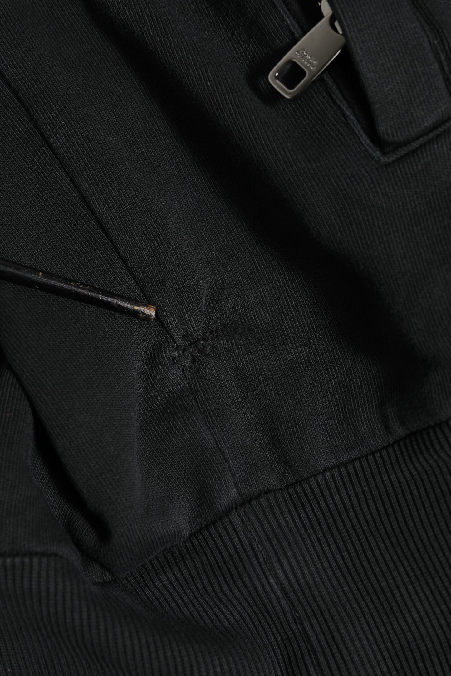 Dolce & Gabbana Black Logo Full Zip Hooded Sweatshirt Sweater