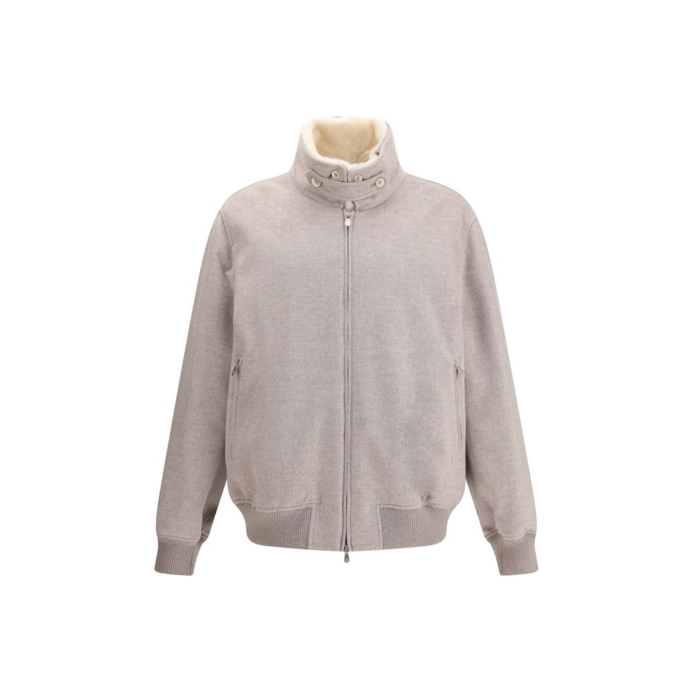 Brunello Cucinelli Beige Cashmere Bomber