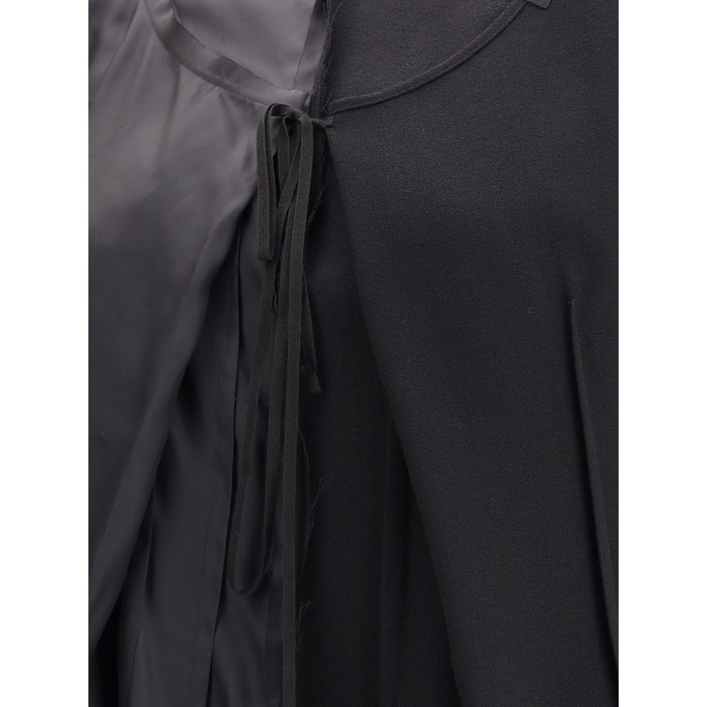 Margiela Black Acetate Casual Dress