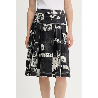 Desigual Black Cotton Skirt