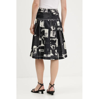 Desigual Black Cotton Skirt