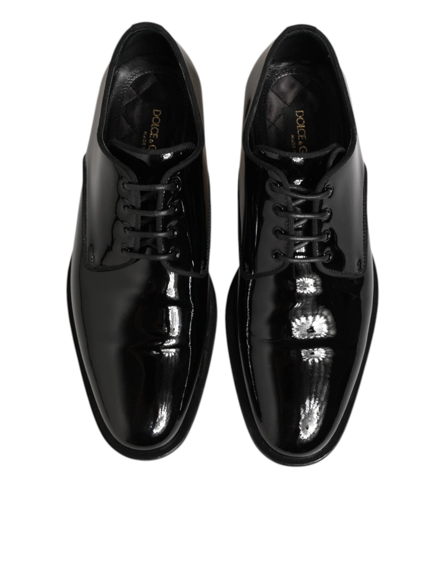 Dolce & Gabbana Black Leather Lace Up Derby Formal Dress Shoes