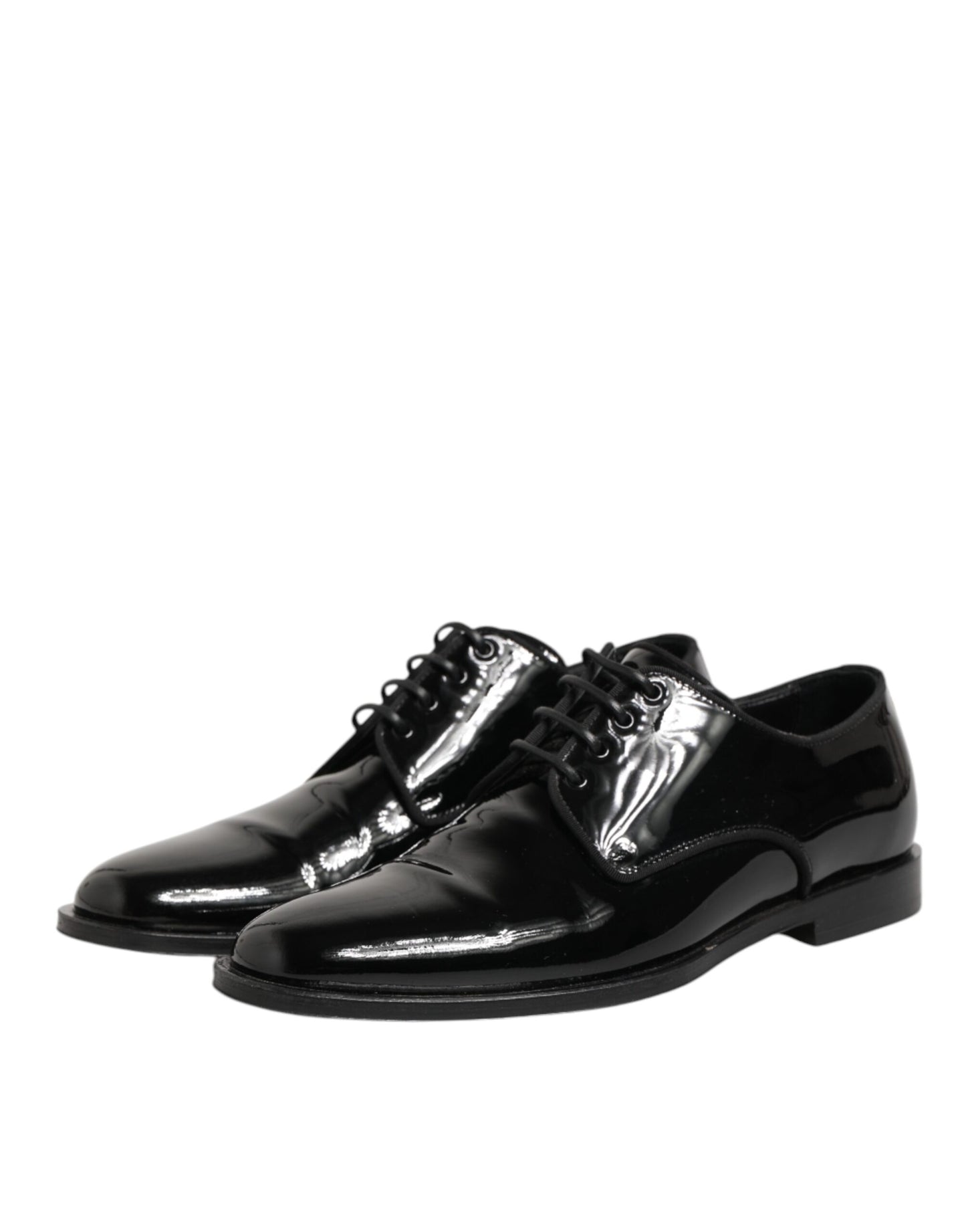 Dolce & Gabbana Black Leather Lace Up Derby Formal Dress Shoes