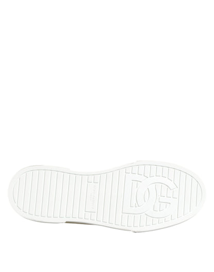 Dolce & Gabbana Multicolor Cotton Logo Low Top Sneakers Shoes