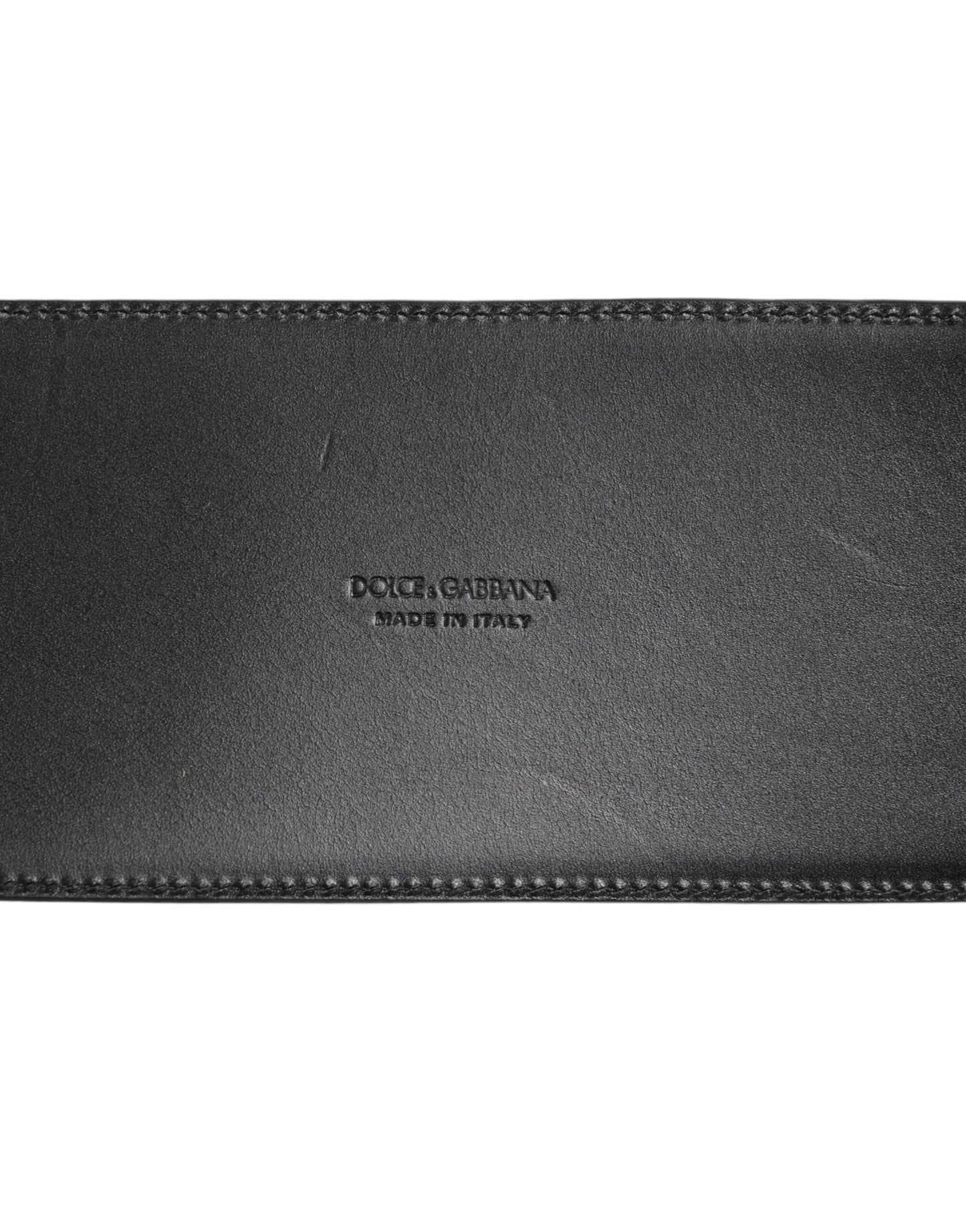 Dolce & Gabbana Black Leather 4-Strap Metal Multi-Buckle Belt