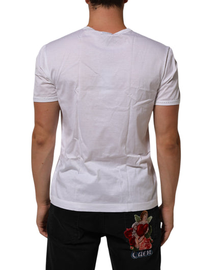 Dolce & Gabbana White Cotton Crew Neck Underwear Tee T-shirt